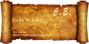 Czéh Edit névjegykártya