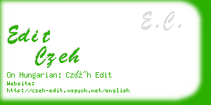 edit czeh business card